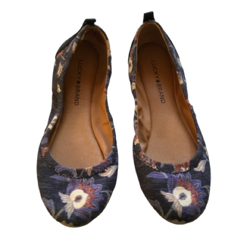 Lucky brand floral flats